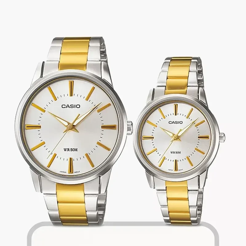 Casio Quartz Enticer Two-tone Couple Watch- MTP/LTP-1303SG-7A